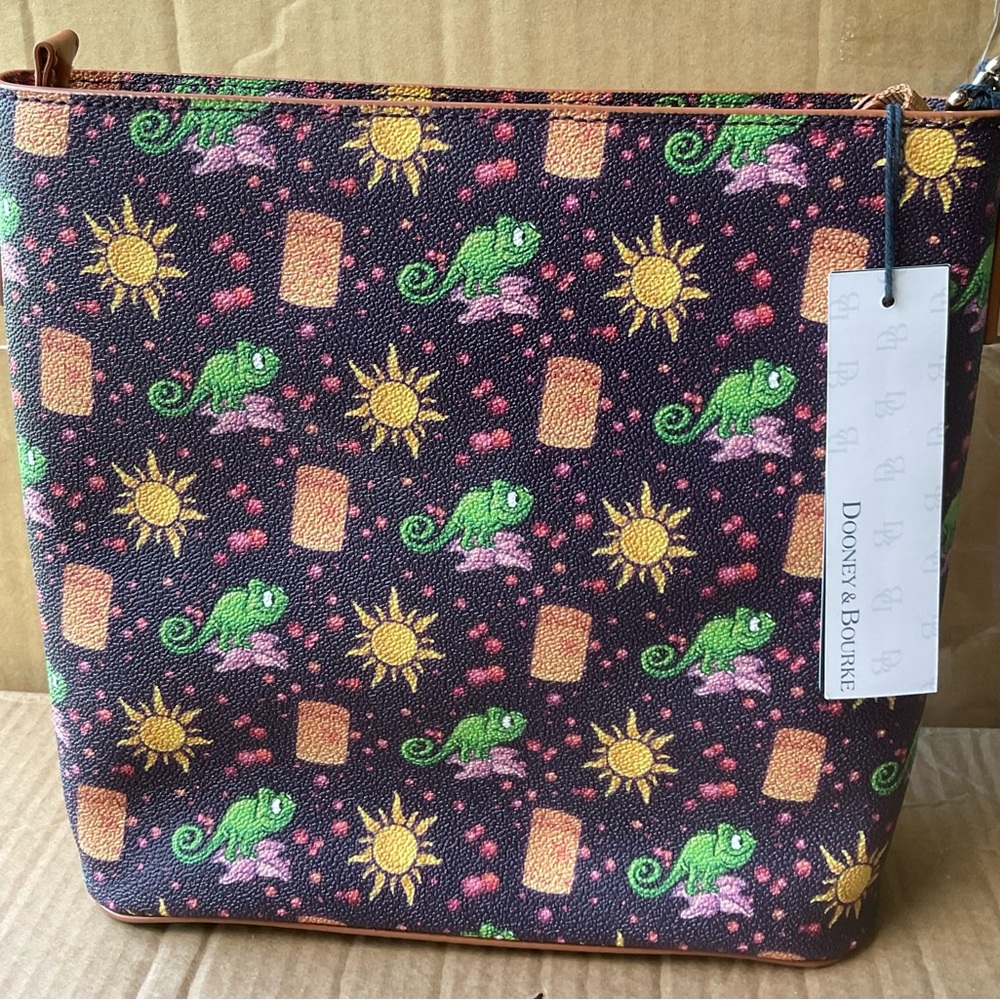 Dooney and BOURKE Disneys RAPUNZEL PASCAL .. LANTERNS crossbody 2021 RETIRED - Picture 2 of 3